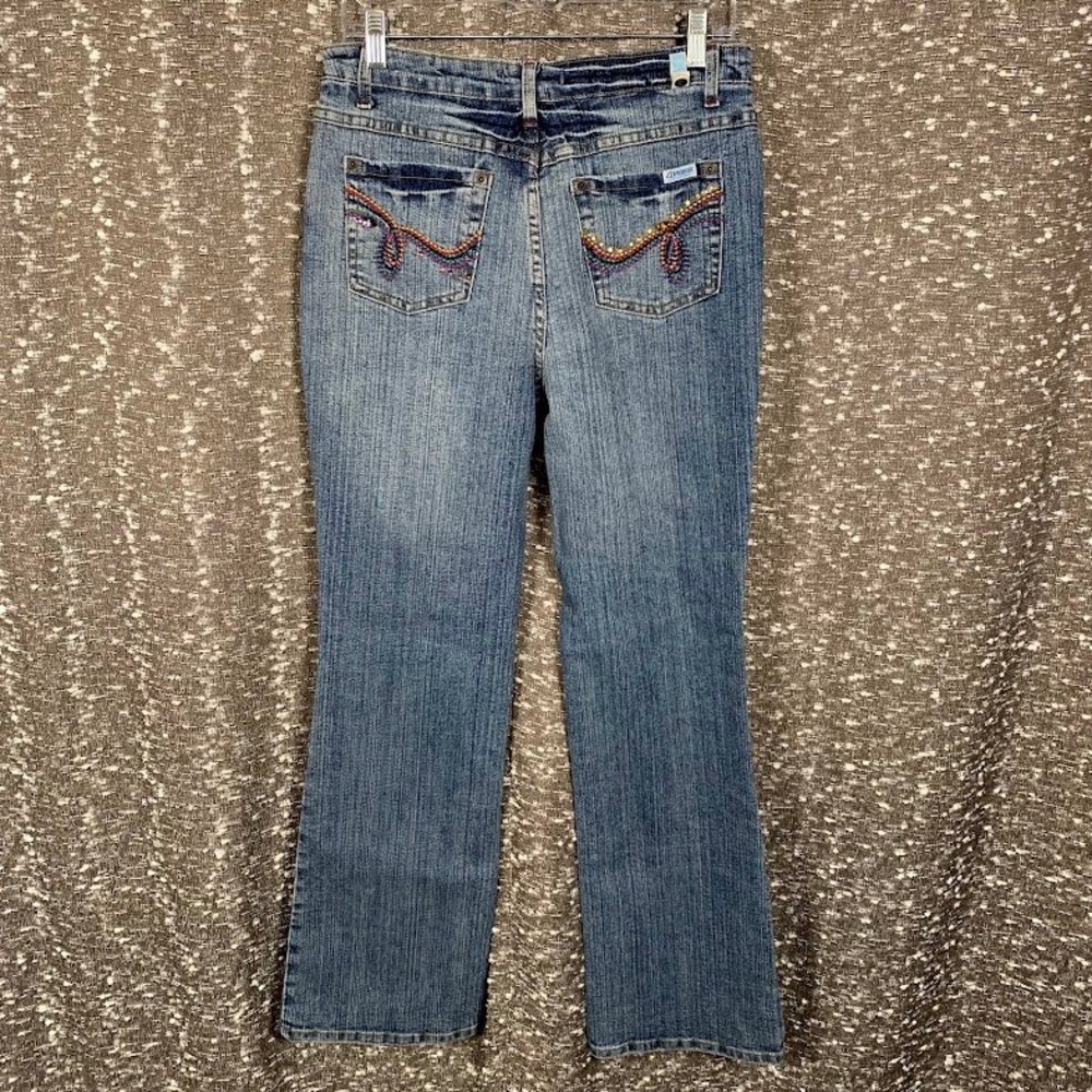 Vintage Zana Di Jeans Bootcut Denim Rhinestones High Rise Y2K Women's 16.5